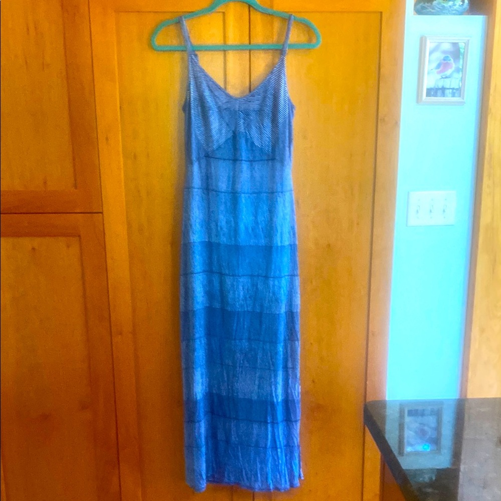Splendid blue striped maxi dress🌺 worn once